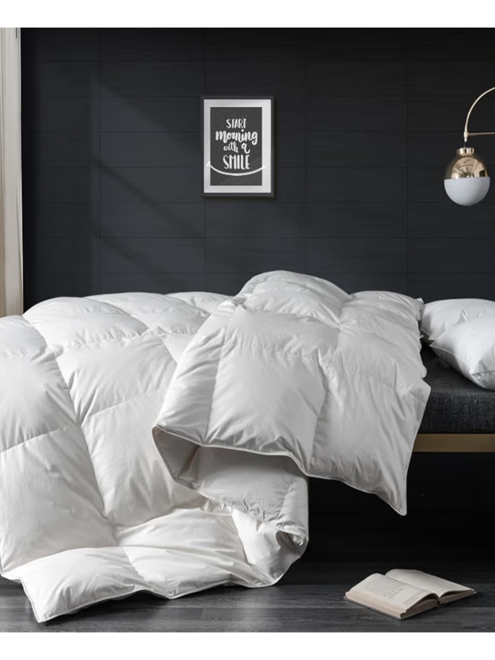 New Hotel Collection Apsmile All-Season Down Feathers Comforter White King